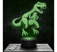 Luce notturna per bambini Dinosauro T-Rex Tyrannosaurus decorazione per la camera dei bambini. Natale. regalo per ragazzi 4, 5, 6, 7, 8, 9, 10 anni. Lampada Led 3D Dinosauro T-Rex Tyrannosaurus TOP