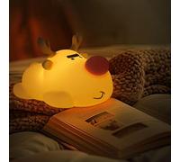 Luce notturna per bambini Lampada da cervo - Lampada da renna con timer dimmerabile, luce notturna in silicone per bambini con controllo tattile, lampada a LED per animali con ricarica USB