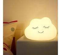 Luce Notturna per Bambini, Nuvola Lampada Notturna Luminosità Regolabile, Controllo Touch a 7 Colori, Antiabbagliante, Luce Notte LED Lampada Comodino Nuvola Ricaricabile Luci Cameretta Night Light