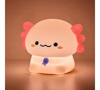 Luce notturna per bambini, simpatica lampada Axolotl, lampada da tavolo ricaricabile, lampada da comodino, lampada a LED in silicone a forma di animale, decorazione per la stanza dei bambini, per