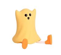 Luce notturna per Halloween, atmosfera divertente, in silicone, ornamento da scrivania, supporto per compagno di sonno, lampada Pat 1 pezzo Tgz616 (giallo, 12,9 x 12,1 x 11,5 cm)