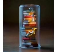 Luce notturna per lettori, luce notturna creativa a forma di uomo, piccola luce per libreria, statua di libreria, mini sculture per lettori, bibliotecari, topi di biblioteca, insegnanti, autori