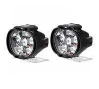 Luce Notturna per Motocicletta Faro Anteriore per Moto, Bianco, ausiliario, Luce Anteriore, faretto per Scooter, faretto aggiuntivo, fendinebbia(2pcs Headlights)