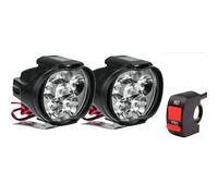 Luce Notturna per Motocicletta Faro Anteriore per Moto, Bianco, ausiliario, Luce Anteriore, faretto per Scooter, faretto aggiuntivo, fendinebbia Luci per motociclette(3pcs Set)