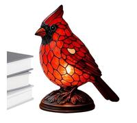 Luce notturna per uccelli - Lampada con scultura in resina 12x17 cm, figurina decorativa, pezzo di illuminazione ambientale | Lampada da comodino con cameretta dei bambini, libreria e decorazioni