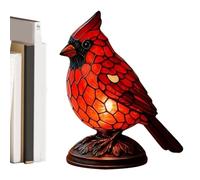 Luce notturna per uccelli - Lampada con scultura in resina 12x17 cm, figurina decorativa, pezzo di illuminazione ambientale | Lampada da comodino con cameretta dei bambini, libreria e decorazioni