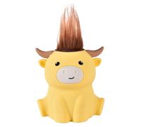 Luce notturna ricaricabile in silicone, simpatica lampada a forma di bestiame, luminosità regolabile a 2 livelli, timer da 20 minuti, decorazione a LED morbida, accessorio per illuminazione per la