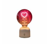 Luce notturna rosa sfumata, cuore, controllo vocale, luce calda, regalo