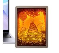 Luce notturna, scatola luminosa - Lampada da notte con sculture di carta | Lampada da intaglio in carta 3D Scatole d'ombra da notte a LED da tavolo Decorazione per genitori Amanti Ami