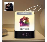 Luce notturna touch Personalizzata con Foto, Altoparlante per Lettore Musicale Bluetooth Wireless Personalizzato, Regalo per Papà, Mamma, Famiglia, Bambini, Festa Della Mamma, Stile Matite Colorate
