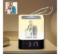 Luce notturna touch Personalizzata con Foto, Altoparlante per Lettore Musicale Bluetooth Wireless Personalizzato, Migliore Idea Regalo per Marito, Moglie, Fidanzato, San Valentino, Stile Schizzo