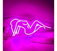 Luce notturne al neon, neon sexy donna logo, 9,4 pollici x 19,7 pollici, parete decorazione, casa camera da letto bar festa decorazione (violet)