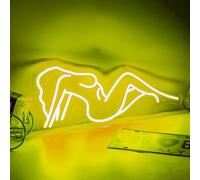 Luce notturne al neon, neon sexy donna logo, 9,4 pollici x 19,7 pollici, parete decorazione, casa camera da letto bar festa decorazione (Blanc chaud)