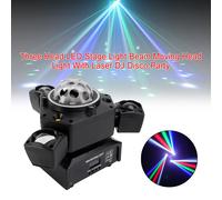 Luce Palco A LED A Tre Teste Con Fascio Luce Mobile E Laser DJ E Feste Discoteca