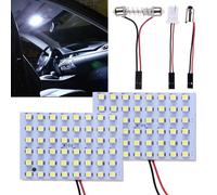 Luce pannello LED auto 12 V Festoon Ba9s cupola bianca 48 SMD set di 2 lampa