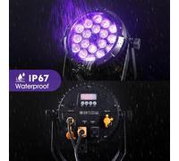 Luce par LED impermeabile 18X18W RGBWA + UV 6in1 Luce da palcoscenico con luci DMX per eventi Natale Club Disco Chiesa Matrimonio Bar