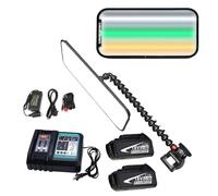 Luce PDR per Ammaccature Auto con Due Batterie da 6000 mAh E Un Dock di Ricarica Rapida Regolazione degli Stili di 12 Colori Chiari Strumento per La Riparazione(Size:con Batteria)