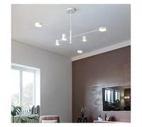 Luce Pendente, Lampadario a LED Moderno e Semplice for Studio, Ristorante, Cucina, Soggiorno, Camera da Letto, Creativo Nordico, Illuminazione for la casa(White 6 Heads)