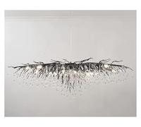 Luce Pendente, Lampadario di Cristallo Nero di Lusso di Alta Gamma, Design Francese, Arte nordica, Creativo, a Forma di Goccia d'Acqua, Decorazione for la casa, luci Pendenti a LED(L150cm)