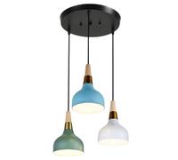 Luce Pendente per Camera da Letto Lampada a Sospensione Nordica A 3 Teste Paralume in Metallo con Cavo Flessibile da 47,2 Pollici per Isola Cucina Tavolo da Pranzo Plafoniere Sospese