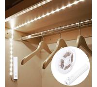 Luce per Armadio, 2M Striscia LED Con Sensore Di Movimento, 6000K Strip LED