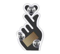 Luce Per Auto A Cuore - 4,33x2,56 Pollici Lampada Wireless Romantica Dal Design Gestuale | Design Gestuale Luce Ambientale Per Auto Solare Con Sensore Di Vibrazione, Per Donna Uomo Finestra Tr