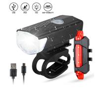 Luce per bicicletta a LED anteriore posteriore con batteria interna...