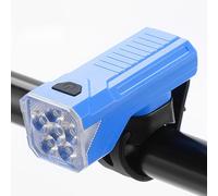 Luce per bicicletta ricaricabile USB C, 260 lumen, design impermeabile e supporto con cinghia regolabile, per manubrio, reggisella o tubo sterzo forcella (blu-A)