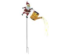 Luce per bollitore solare per decorazione da giardino - Lanterna a LED per annaffiatoio di Babbo Natale da 86,8 cm | Lampada solare esterna impermeabile | Decorazione alimentata dal cortile del prato