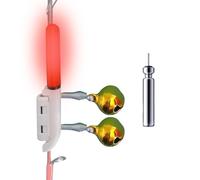 Luce per canna da con morsetto, luce impermeabile per punta di canna da - Lampada localizzatore pesce ricaricabile per principianti, appassionati e utenti