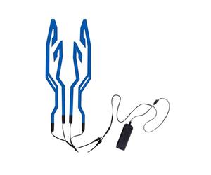 Luce per caschi da bicicletta - Striscia luminosa di sicurezza in PVC 2 * AA, segnale di frenata multi-flash, materiale adesivo potente, migliore sensibilizzazione sulla strada, illuminazione luminosa