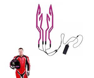 Luce per casco moto - Smetti di essere invisibile all'istante, striscia fredda EL con 3 modalità, impermeabile IP67 + autoadesiva, batteria a lunga durata per la sicurezza della guida notturna e ac