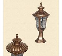 Luce per Colonna Esterna Creativa Europea Cortile Villa Luci da Parete Luci per Porte Porte Esterne Lampada a Colonna Lampada da Esterno coloniale di Lusso E27 Illuminazione corridoio