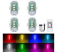 Luce per droni a LED,Led auto interni senza fili,Led auto interni USB a 8 colori,Luci auto interni,per il volo notturno dei droni,adatto a DJI Mini 4 Pro,accessori per droni RC.(4Pcs)