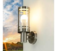 Luce per Esterni Acciaio Inox E27 IP44 Elegante Casa Terrazza Lampada da Parete