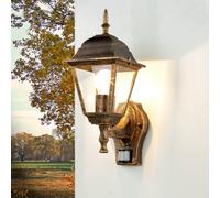 Luce per Esterni Con Movimento Rame E27 Alluminio IP44 Giardino Cortile Parete