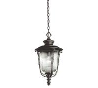 Luce per Esterni IN Bronzo Riffel Vetro Rustico Morgana Terrazza Lampada Appeso