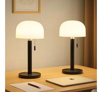 Luce per Esterni Lampada a Fungo da Tavolo Bambù Nero Bianco LED Passare 2er Set [EEK: Inaditato]