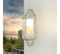 Luce per Esterni Lampada da Parete Giardino IP44 Bianco Oro E27 Maritim Casa