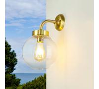 Luce per Esterni Lampada da Parete Ottone E27 IP43 Sfera Schermo Giardino Casa