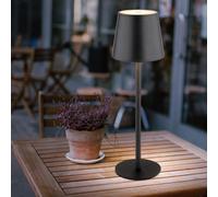 Luce per Esterni Lampada da Tavolo LED Nero Touch Dimmerabile USB Batteria Opale