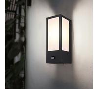 Lampada Parete Esterna Casa Nero Opale Sensore di Movimento Giardino E27 [EEK: Non valutato]