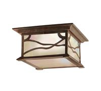 Luce per Esterni Lampada Soffitto Plafoniera Balcone Rame Vetro IP44 B 29,8 CM