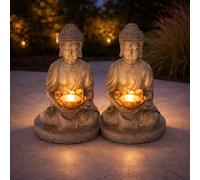 Luce per Esterni Lampada Solare Giardino Luci Decorative LED Feng-Shui Buddha