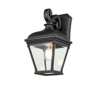 Luce per Esterni Lanterna Lampada Applique da Parete Attacco IP44 Nero