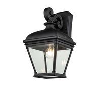 Luce per Esterni Lanterna Lampada Applique da Parete Attacco IP44 Nero E27