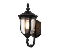 Luce per Esterni Lanterna Parete Lampada da Cortile Balcone E27 Vetro Chiaro Alu