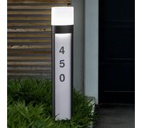 Luce per Esterni Numero Civico Illuminato Piantana LED Nero Alu Cortile Adesivo