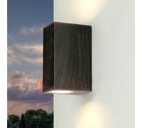 Luce per Esterni Parete IP44 GU10 Braun Alluminio Up Down Cortile Terrazza