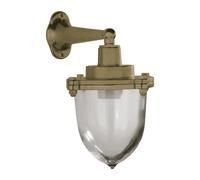 Luce per Esterni Parete Ottone Massiccio Vetro E27 IP64 H:30 CM A Maritim Lampe
